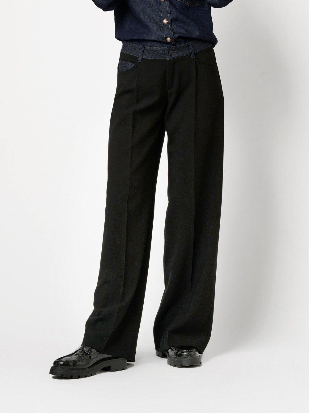 TONI Palazzohose Elli mit abgesetztem Jeansbund günstig online kaufen