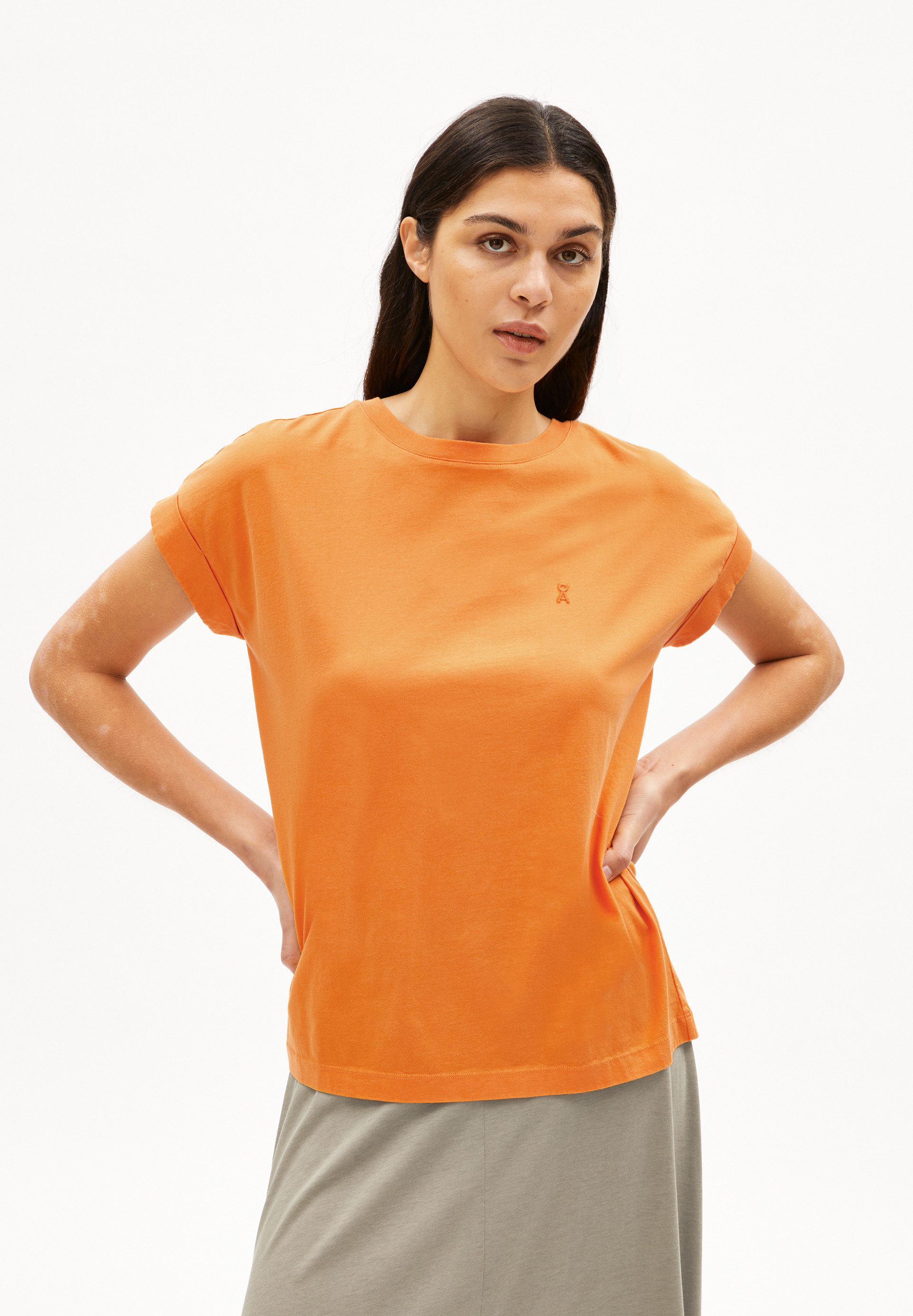 Armedangels T-Shirt IDAARA Damen T-Shirt aus Bio-Baumwolle Loose Fit (1-tlg günstig online kaufen