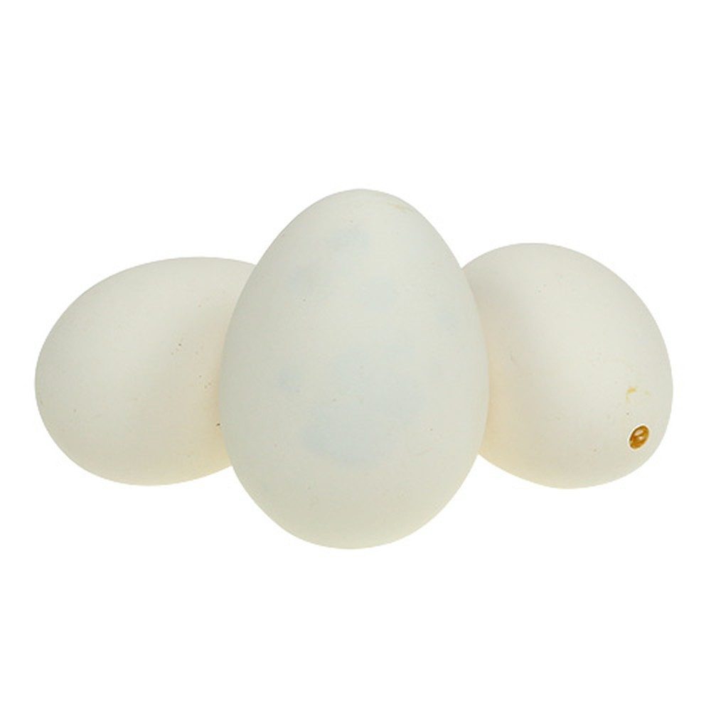 Osterei Gänseeier Deko 8cm, Weiße Deko-Eier, Ostereier zum Basteln, 10 Stück