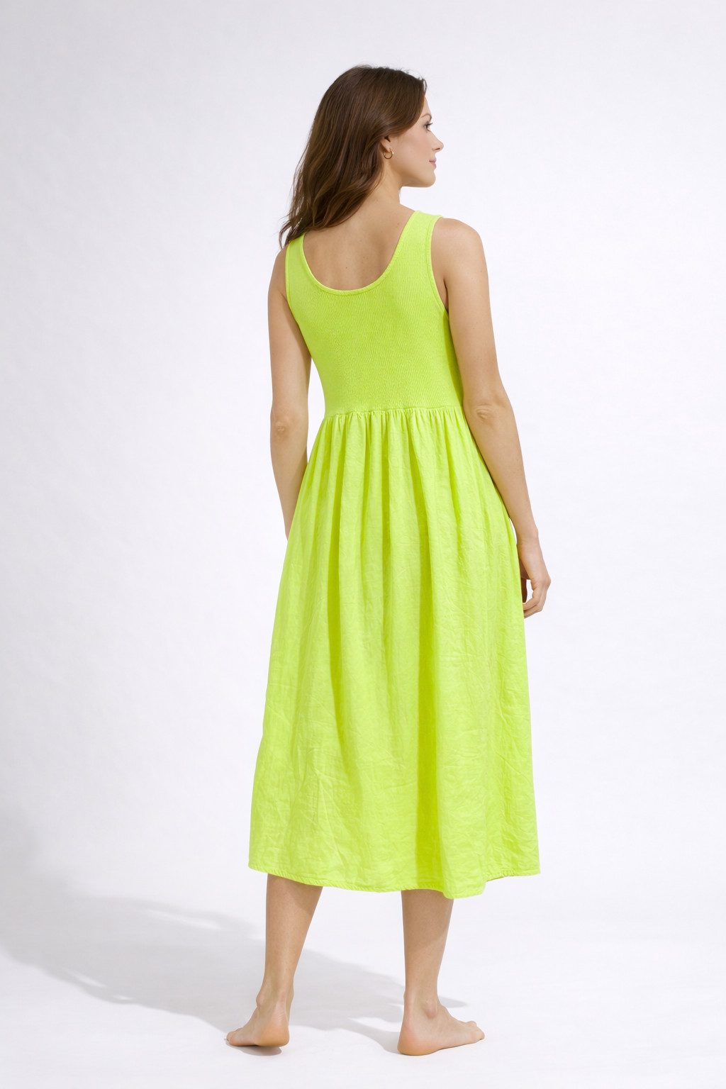 ITALY VIBES Sommerkleid - Kleid Damen - Midikleid - Jerseykleid - ärmelloses Kleid ONE SIZE / passend für Größe XS - L