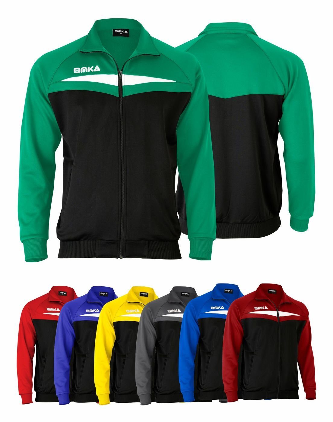 Sportjacke OK200J Trainingsjacke OMKA Grau OMKA Trainingsjacke Joggingjacke Optima