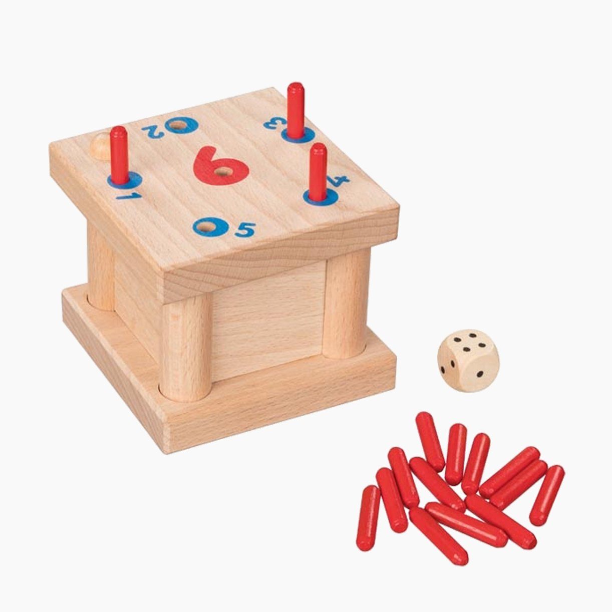 goki Spielesammlung Steckspiel Die verflixte 6, Die verflixte 6, toller Spielspaß Made in Germany