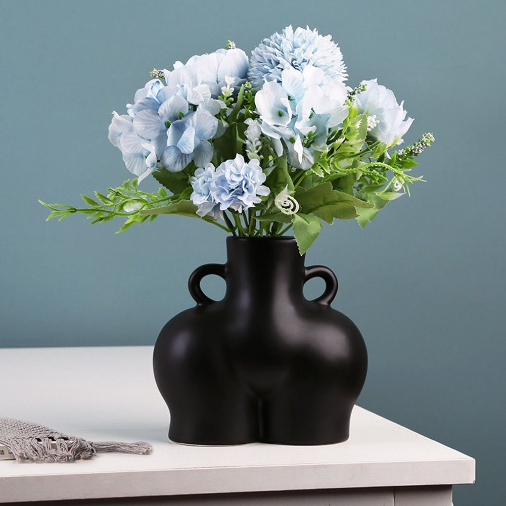 Atäsi Dekovase Handgemachte Keramik Blumenvase Für Wohnkultur,Boho Vase