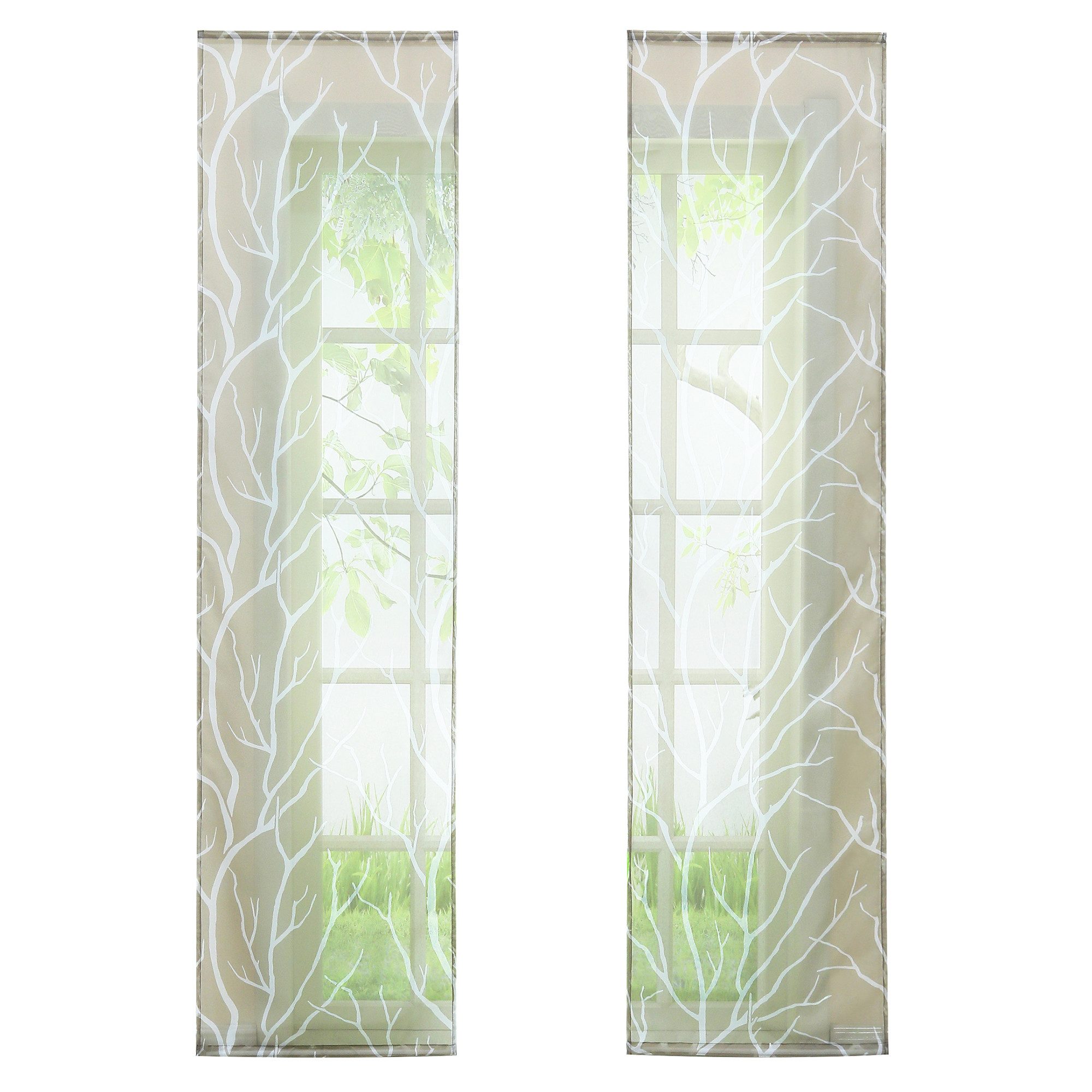 Joyswahl Schiebegardine Tatjane (2 St), Klettband, halbtransparent, Flächen günstig online kaufen