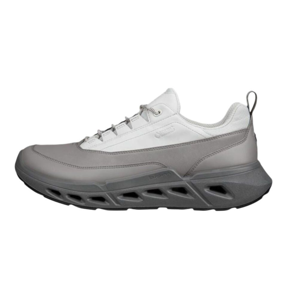 Ecco Biom 720 GTX (Vollnarbenleder, wasserdicht) grau/weiss Herren Sneaker