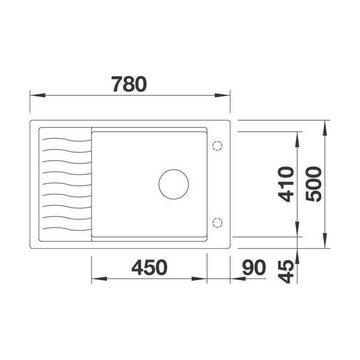 Blanco Granitspüle BLANCO Einbauspüle ELON XL 6 S Silgranit InFino weiß, 78/50 cm