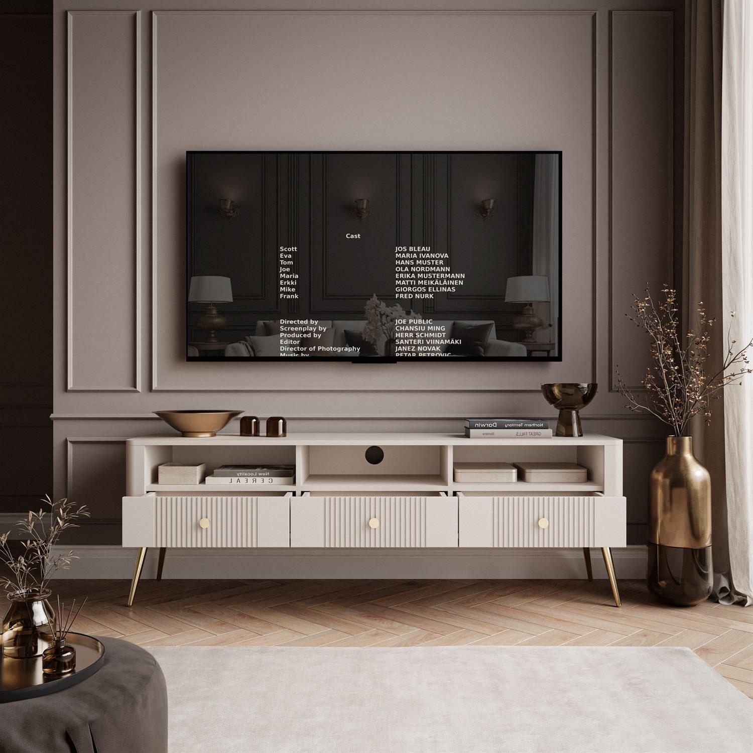 Lookway TV-Schrank ELYSIA KASCHMIR mit Schubladen Breite: 165 cm