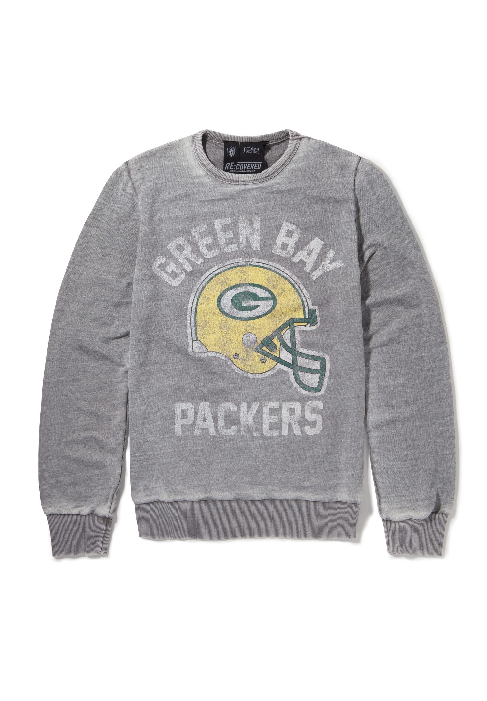 Recovered Sweatshirt NFL Green Bay Packers Helmet Print im zeitlosen Design