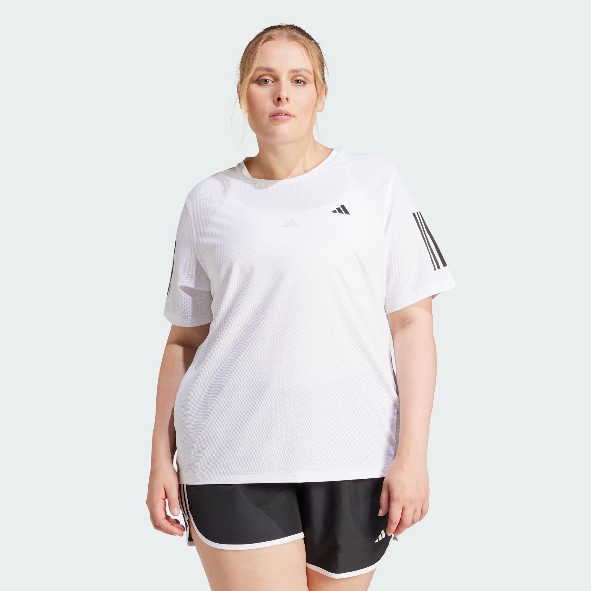 adidas Performance Laufshirt OWN THE RUN T-SHIRT – GROSSE GRÖSSEN White