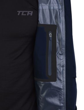 TCA Trainingspullover TCA Herren Regenjacke wasserdicht, Reißverschlusstaschen - Dunkelblau (1-tlg)