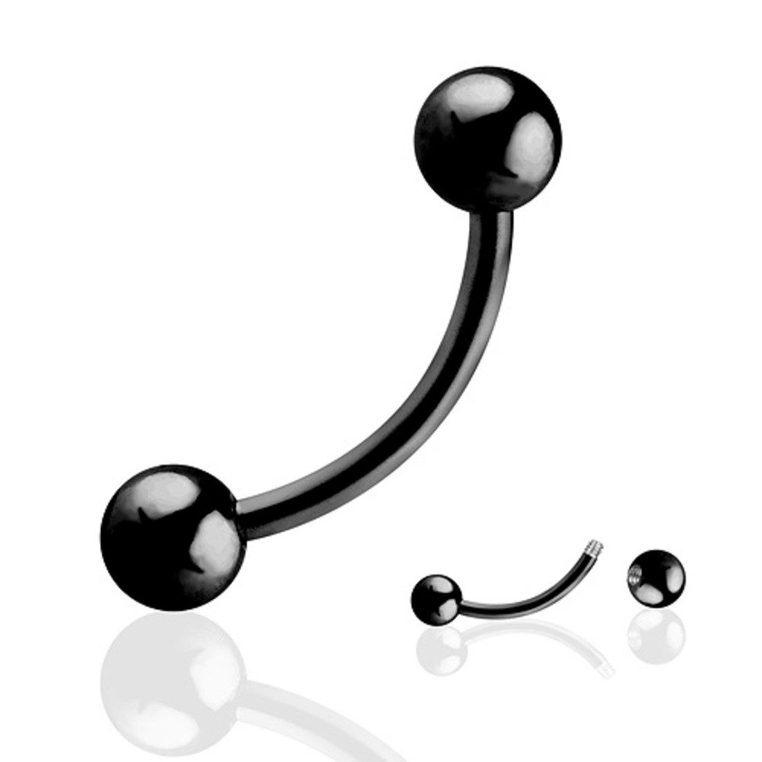 Taffstyle Augenbrauenpiercing Augenbrauenpiercing Piercing Banane Schwarz günstig online kaufen