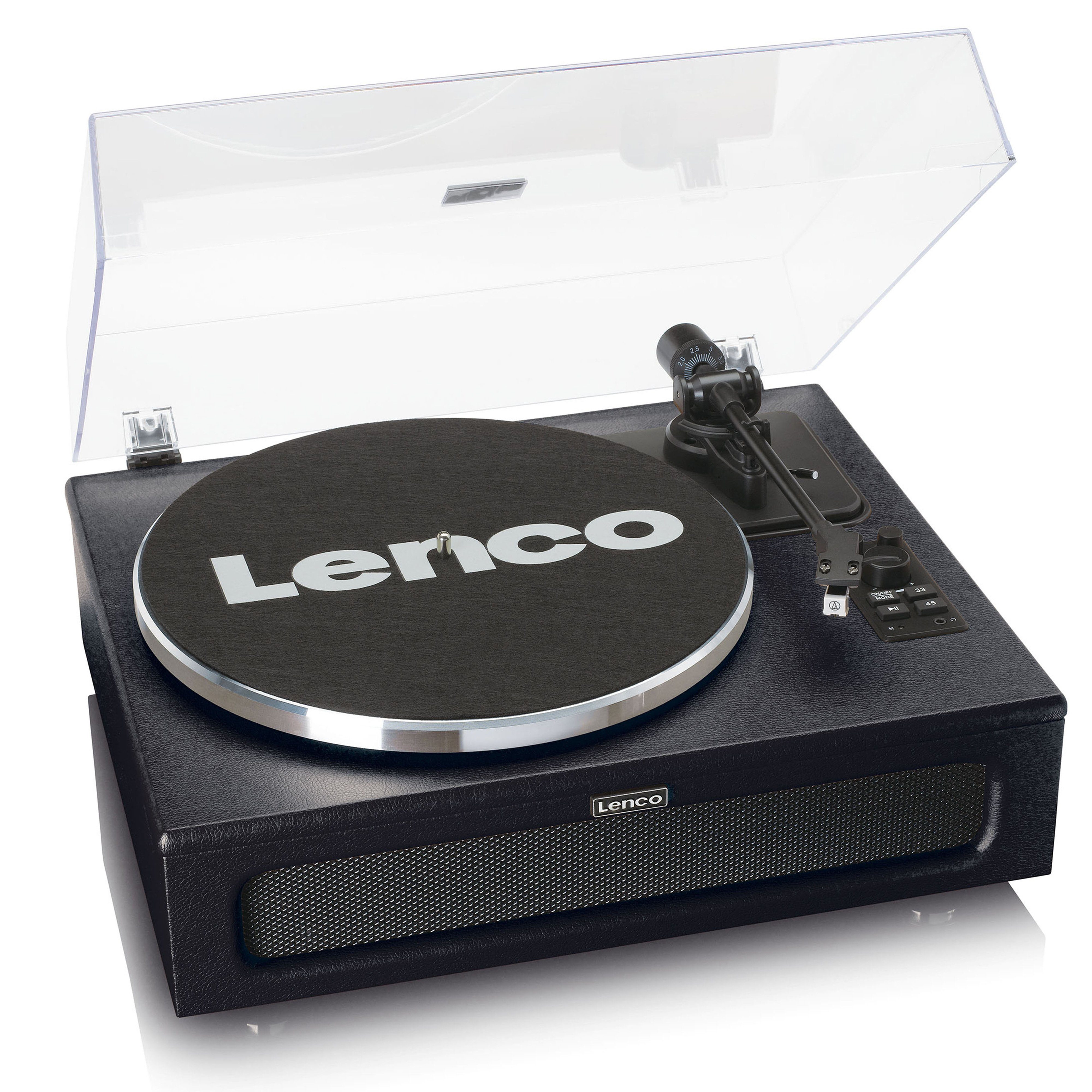 Lenco LS-430BK Plattenspieler (Riemenantrieb, Bluetooth, Schallplattenspieler mit Lautsprecher, Bluetooth 5.0 inkl. Staubschutz) – Bild 4 von 5
