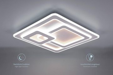 lightling LED Deckenleuchte Mikka, LED fest integriert, Nachtlichtfunktion, dimmbar, Helligkeit und Lichtfarbe stufenlos anpassbar
