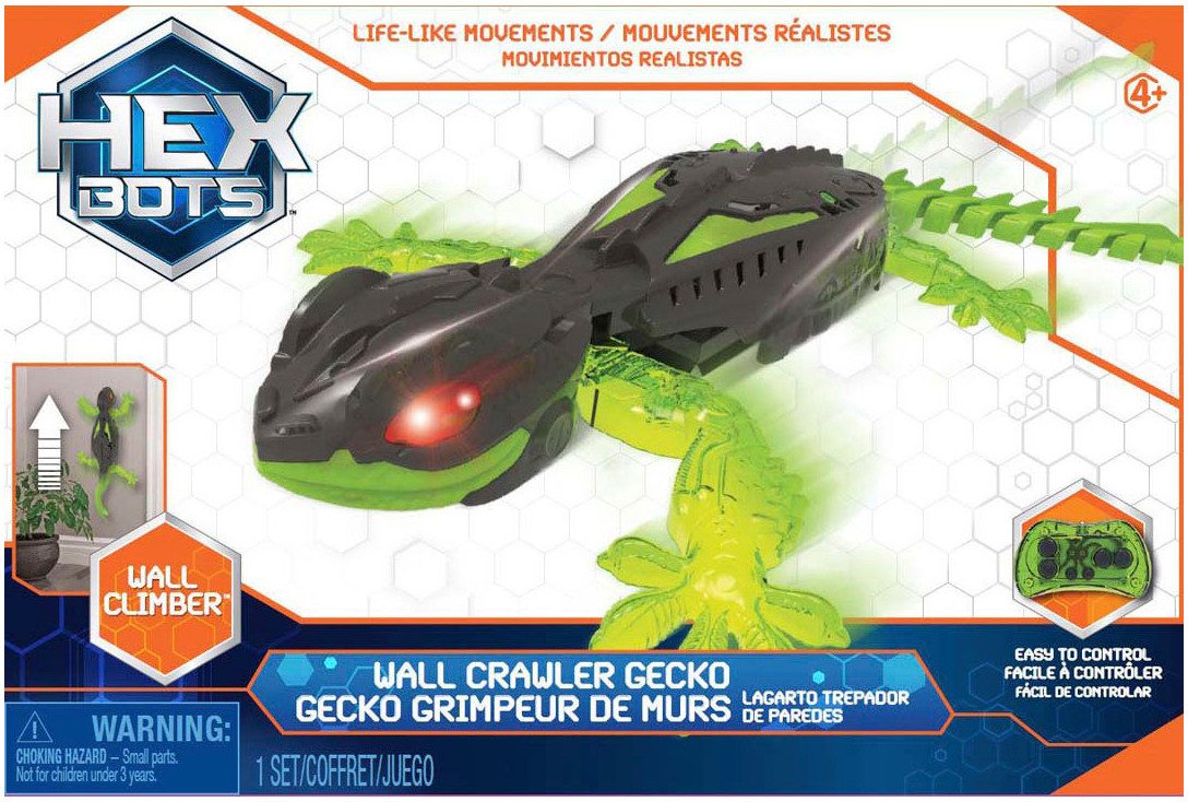 RC Animal Hexbots Wall Crawler Gecko RC, with LED eyes