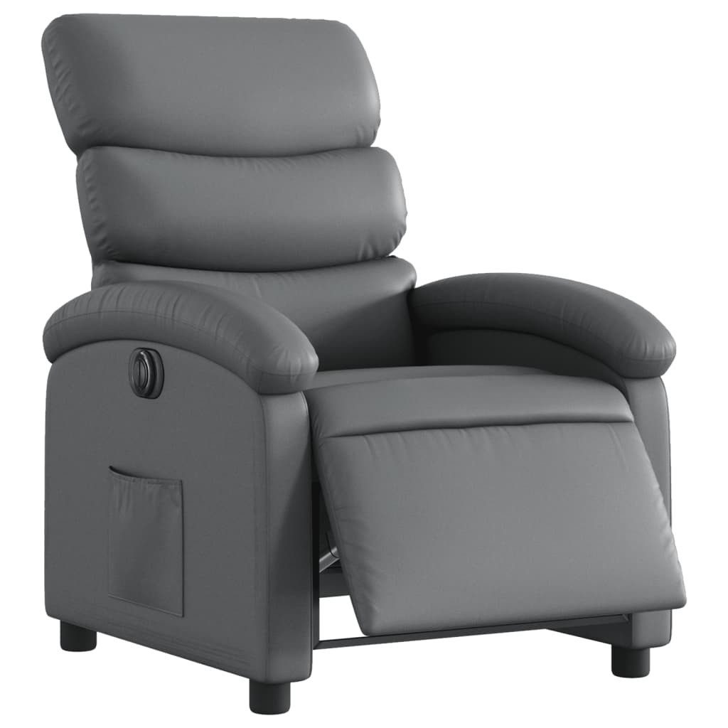 vidaXL Sessel Relaxsessel Elektrisch Grau Kunstleder günstig online kaufen