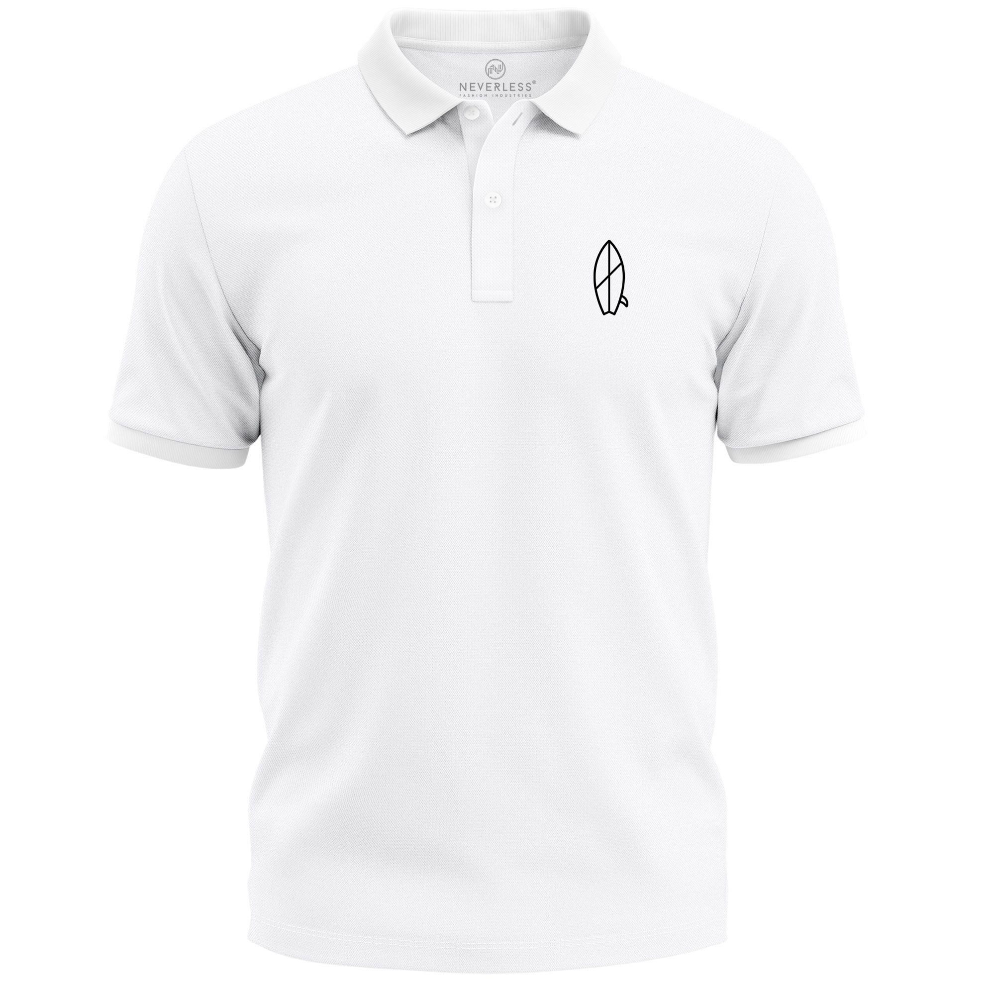 Neverless Poloshirt Poloshirt Herren mit Surfbrett günstig online kaufen