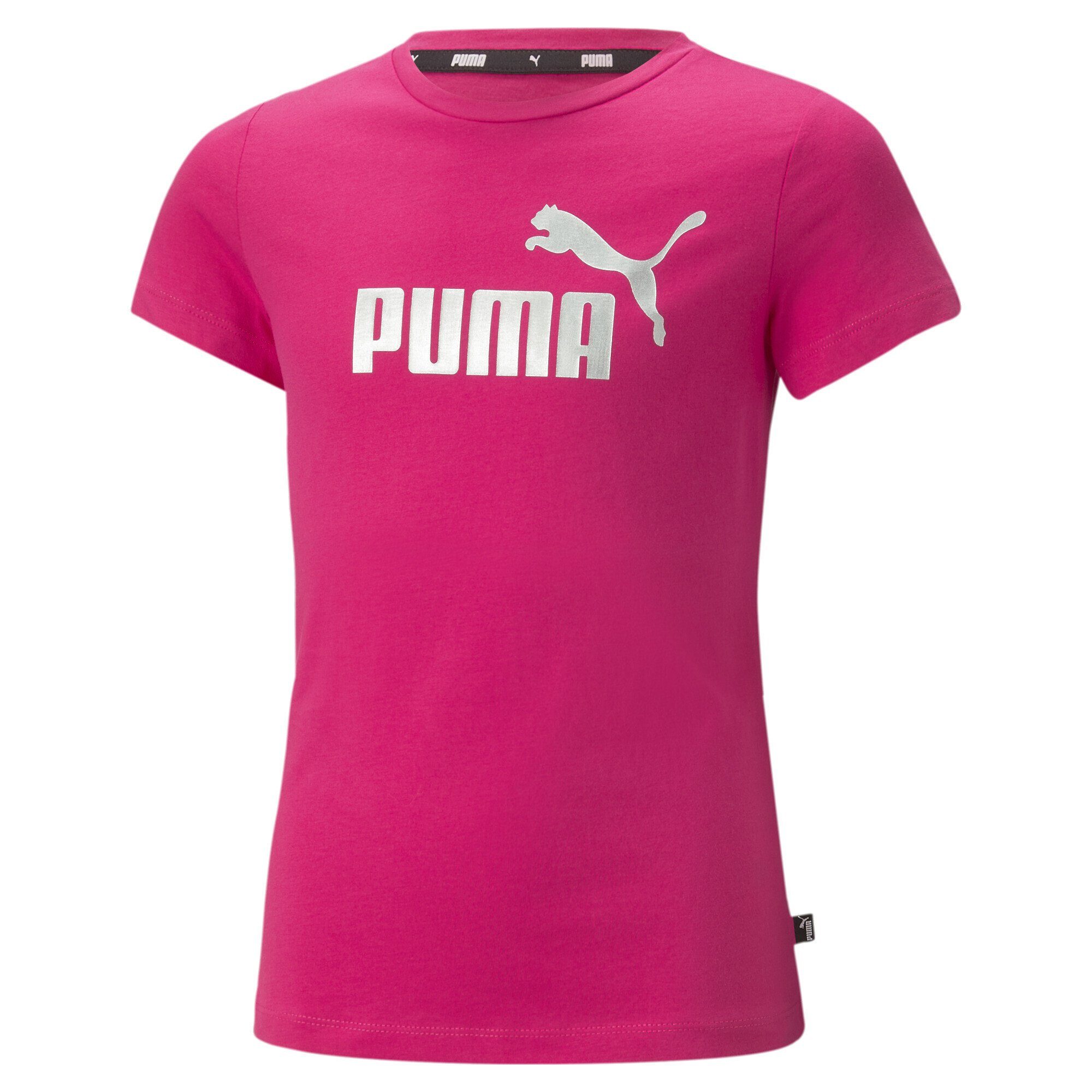 Essentials+ T-Shirt PUMA Shadow Orchid Pink Logo Mädchen T-Shirt