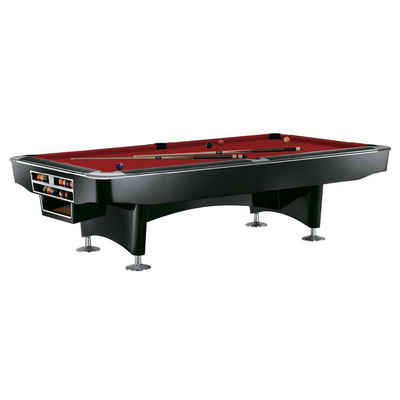 Billiard-Royal Billardtisch Gladiator 8ft. Schwarz, (Hochwertige und massive Ausführung in beliebter Billiard-Royal® Qualität), Spielfläche aus 3-teiliger Naturschieferplatte