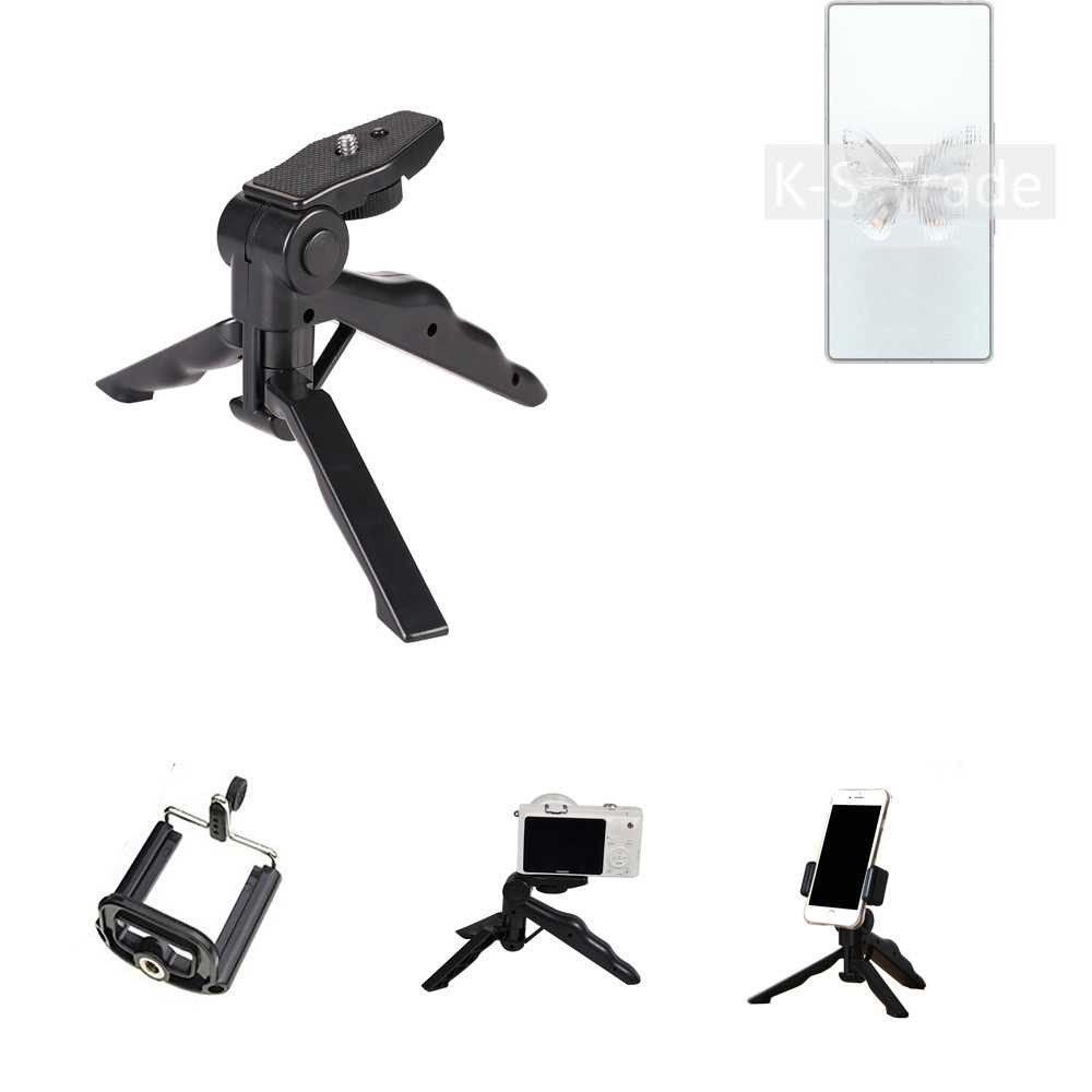 K-S-Trade Smartphone-Halterung für REDMAGIC 10 Pro+, (Stativ Tisch-Ständer Dreibein Handy-Stativ Ständer Mini-Stativ)