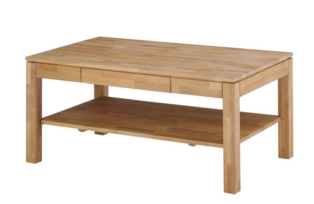 MCA furniture Couchtisch Couchtisch Salem, Kernbuche massiv, mit Schubkasten, 115X70 (no-Set), Breite 115 cm,Tischplatte aus Massivholz