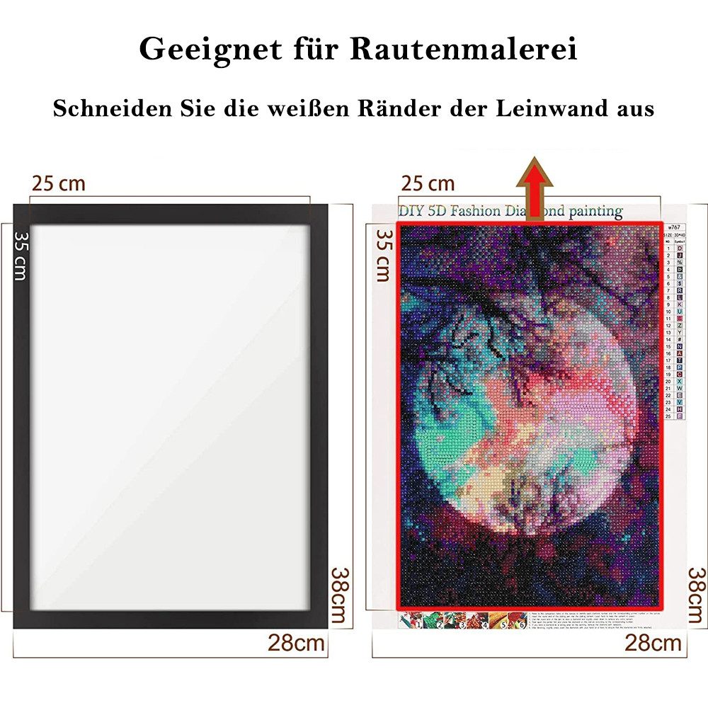 NUODWELL Bilderrahmen-Set Diamant Painting Rahmen, 6 Stück Selbstklebend Ma günstig online kaufen