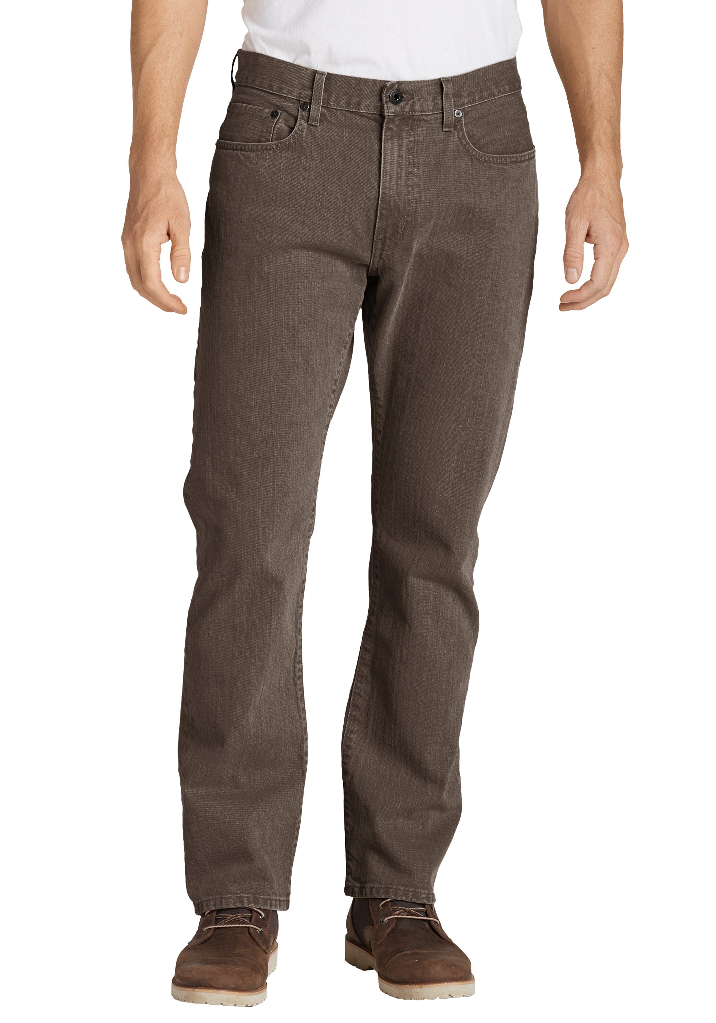 Schiefergrün Straight Fit Eddie Stretch Bauer - Straight-Jeans Flex