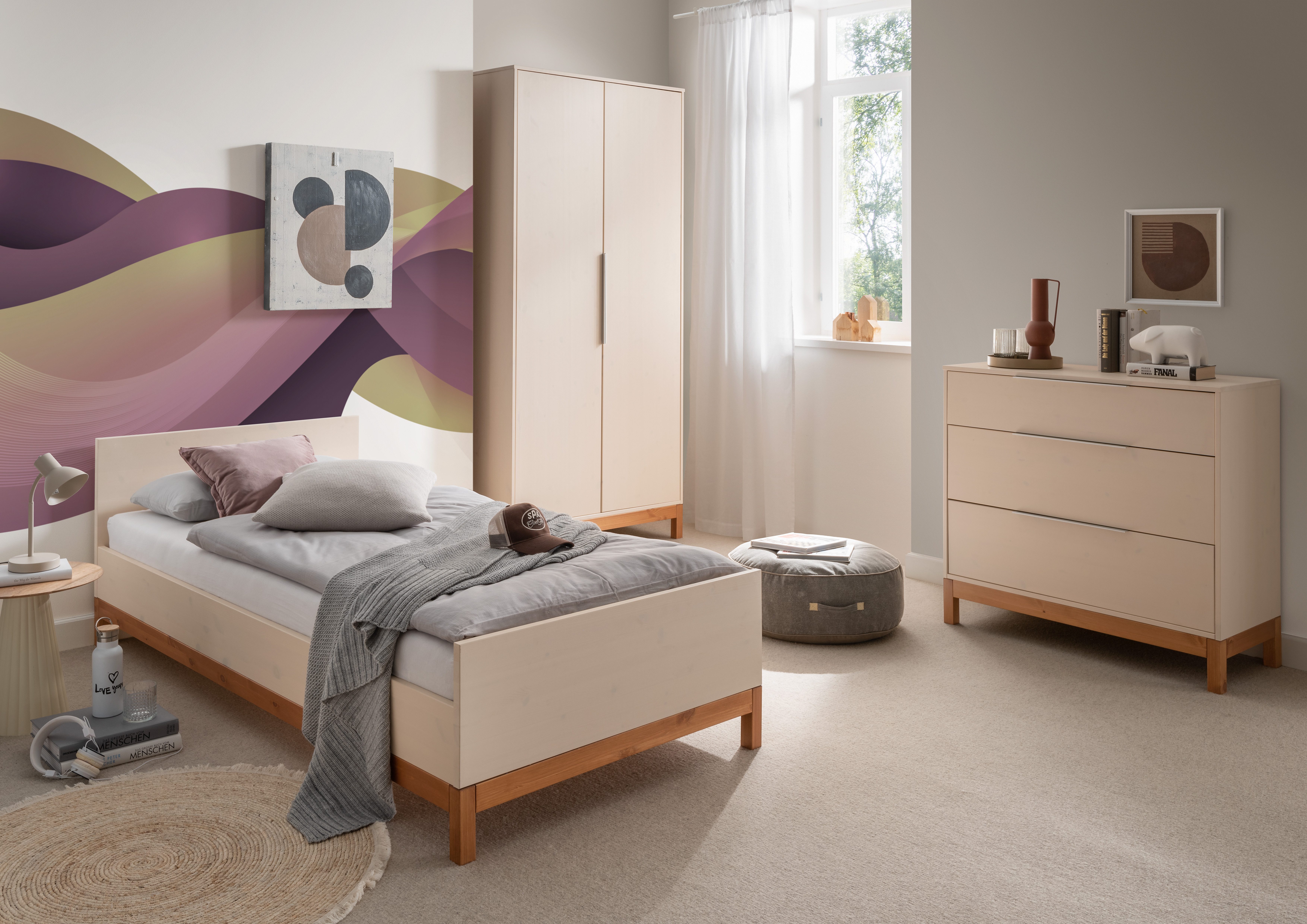 Wohnglücklich Schubkastenkommode Kommode Lina, Breite 97cm