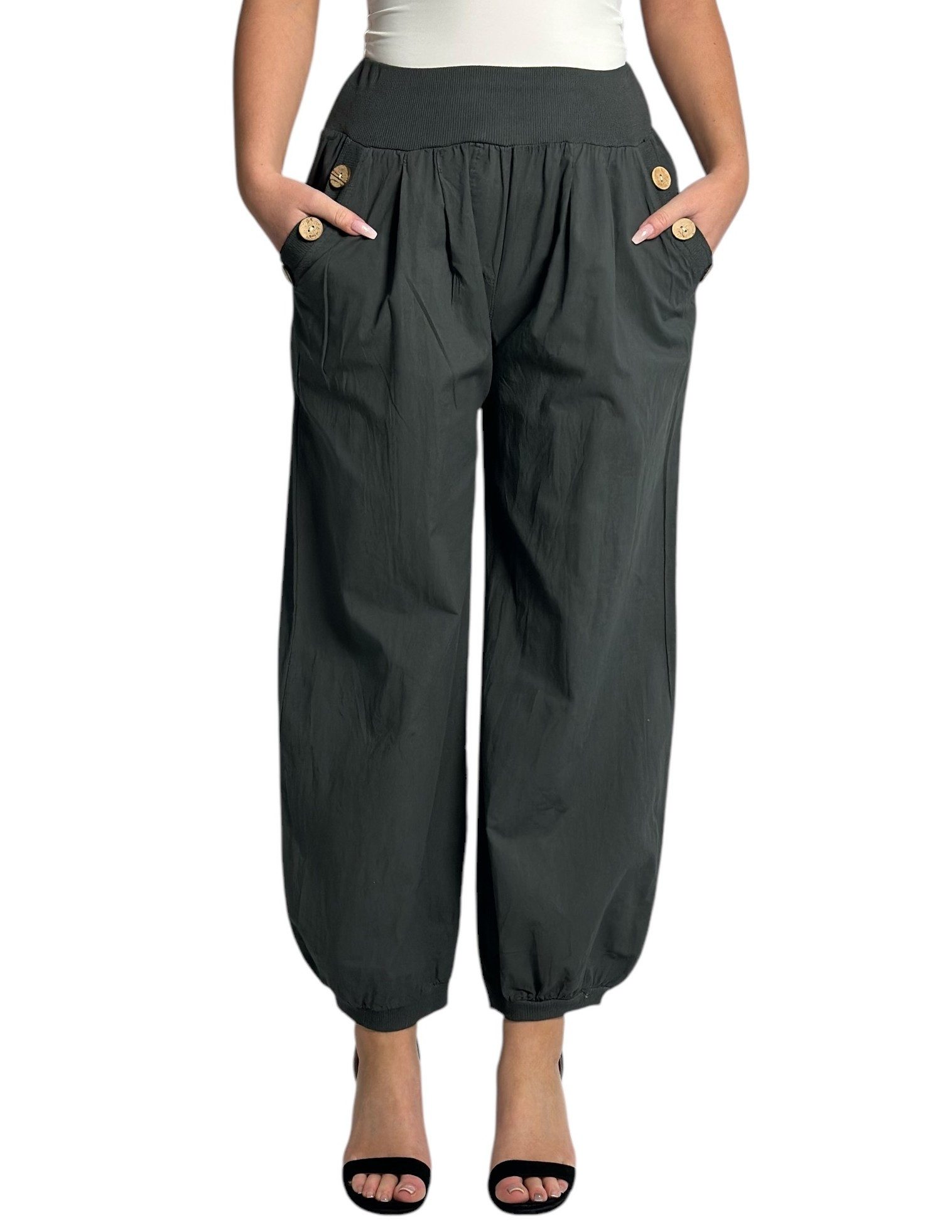 Mississhop Haremshose Damen Baumwolle Aladinhose Unifarbe günstig online kaufen