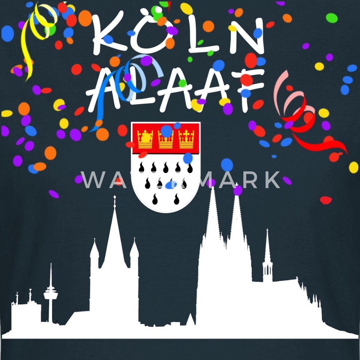 Spreadshirt T-Shirt Kölle Alaaf Karneval Fasching Köln Kölner Dom Frauen T- günstig online kaufen