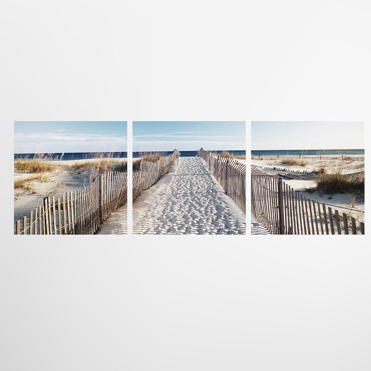 ArtUniverse Glasbild Der Weg Zum Strand 60 x 180 cm, Naturmotiv