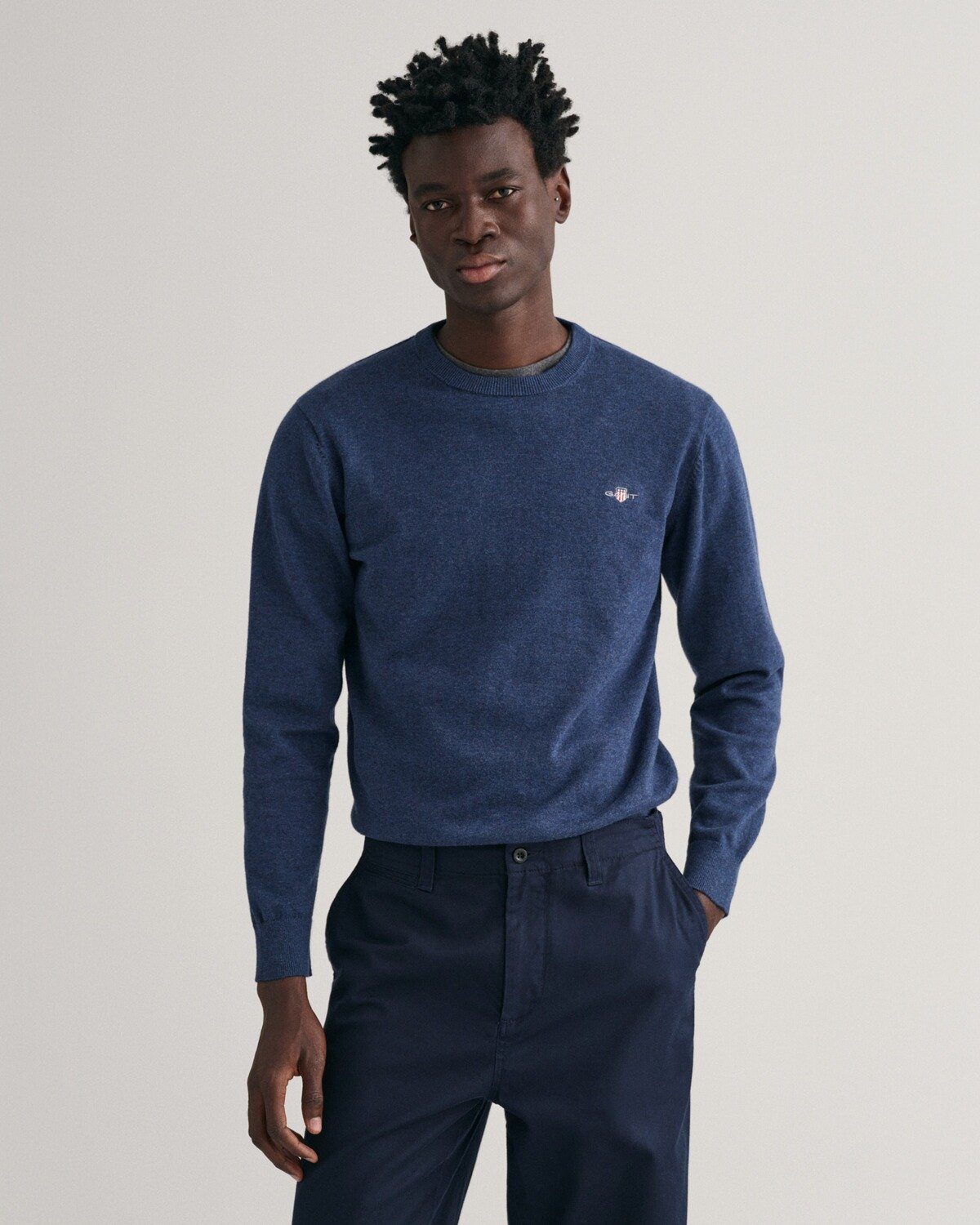 Gant Strickpullover Rundhals-Pullover günstig online kaufen