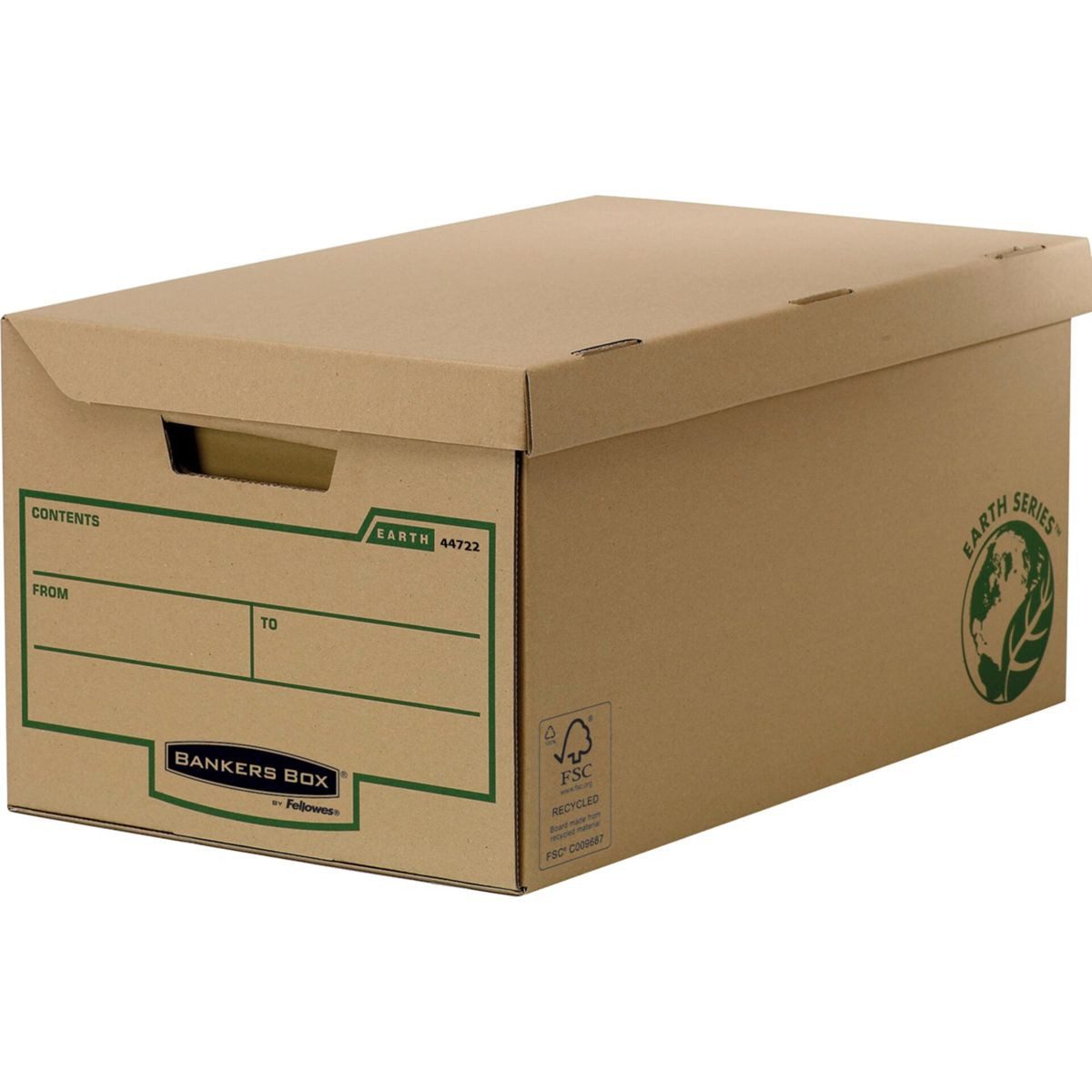 FELLOWES Archivcontainer 1x10 Earth Klappdeckelbox Maxi