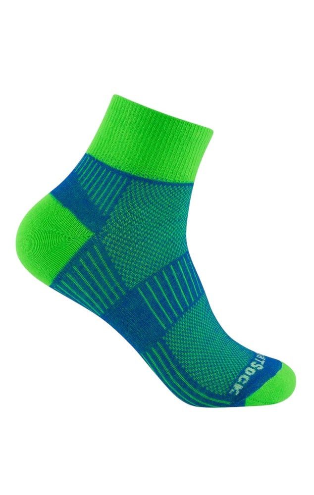 Wrightsock Sportsocken Quarter Coolmesh II (dünn, atmungsaktiv, bequem) bla günstig online kaufen