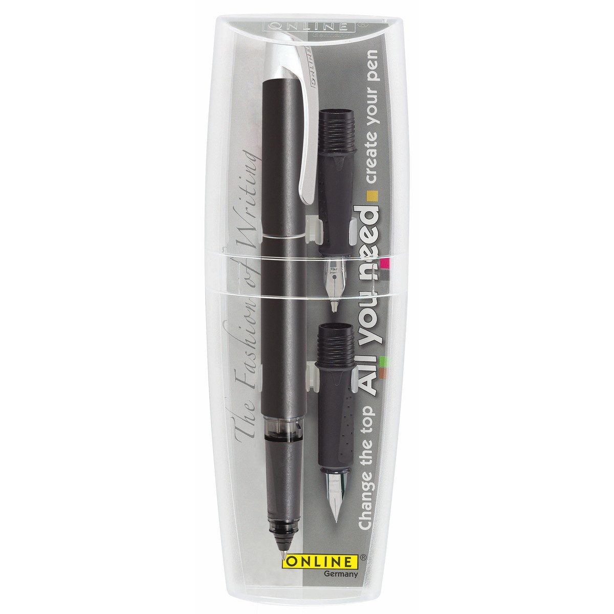 Online Pen Kugelschreiber ONLINE Set All you need creat your pen schwarz 3 Teile