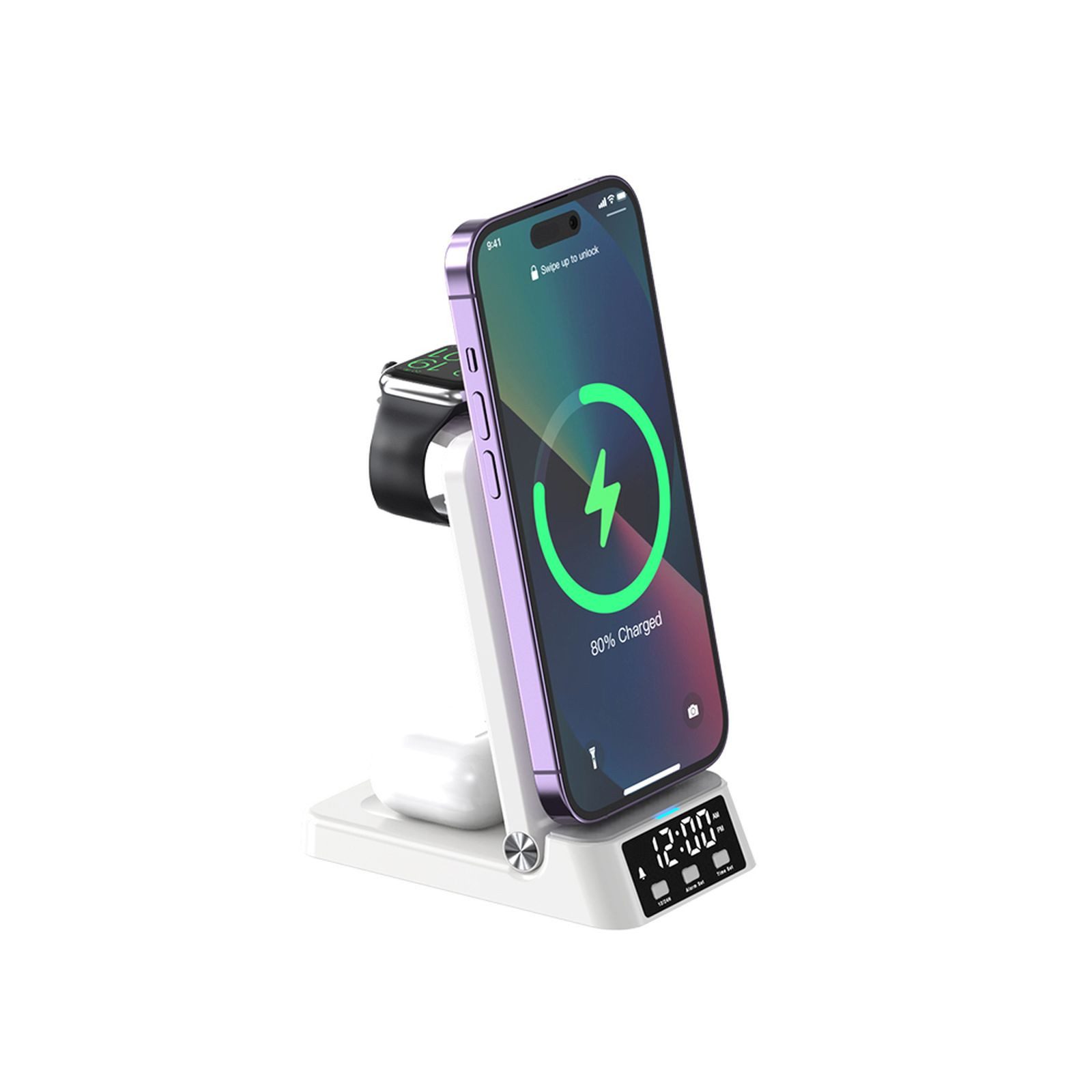 Lobwerk 4in1 induktive Ladestation Wireless Charger Ladeg... Ladestation