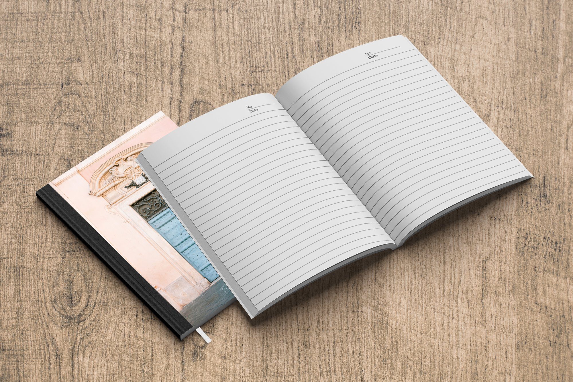 Architektur, Tagebuch, - Seiten, Tür - Journal, MuchoWow Merkzettel, A5, Haushaltsbuch Notizheft, Notizbuch Blau 98 - Rom