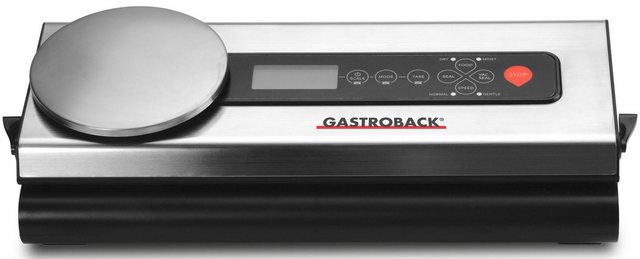 Gastroback Vakuumierer Advanced Scale 46012, 120W, inkl. 5 Folienbeutel und 1 Folienrolle