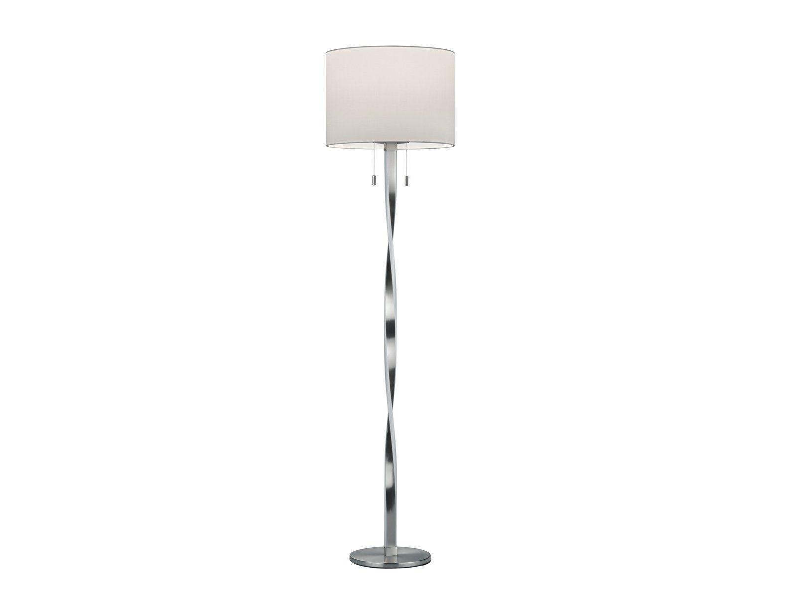 TRIO Leuchten LED Stehlampe, LED fest integriert, LED wechselbar, warmweiß, groß-e Designer-lampen Lampenschirm-e Stoff dimmbar Ecke, Höhe 160cm
