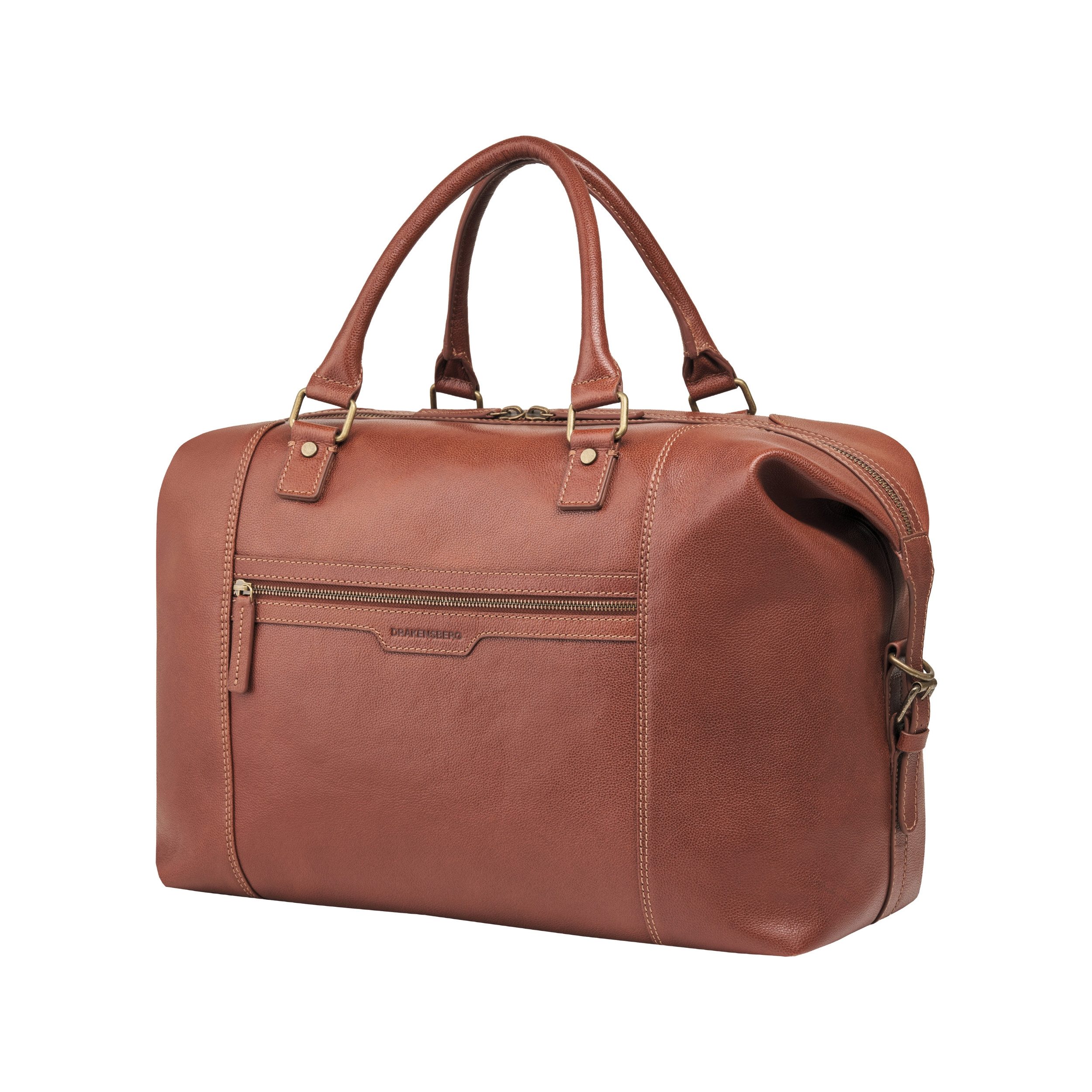 DRAKENSBERG Reisetasche Weekender »Marcello« Kastanien-Braun, Herren, Damen, hochwertiges Rindsleder, wandelbar als Reise-Tote-Bag