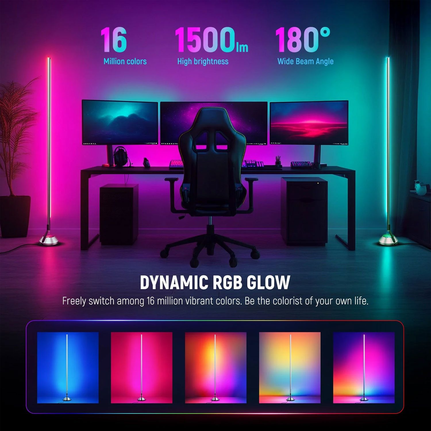 Neewer Videoleuchte Neewer Dauerlicht NF01 Stablicht RGB Smart-Standleuchte, Stehleuchte mit vielen Farbfunktionen – Bild 5 von 5