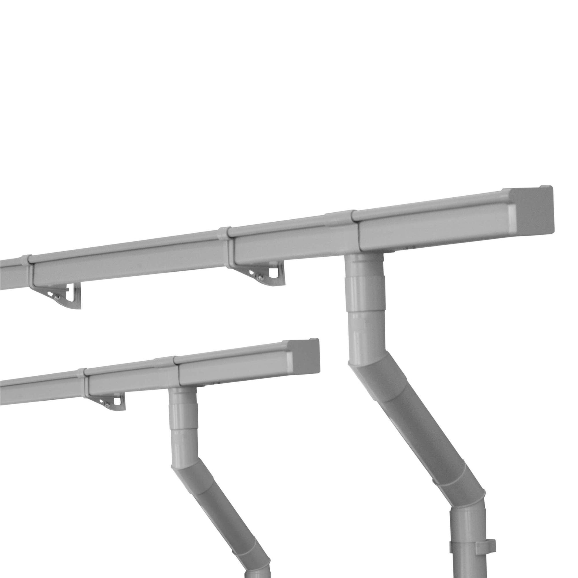 INEFA Dachrinne Dachrinnen Set Gartenhaus, NW 68, kastenförmig, 3m