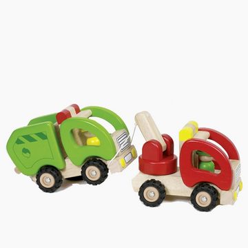 goki Spielzeug-Abschlepper Abschleppwagen Roter Engel, Massivholz, erstklassige Verarbeitung