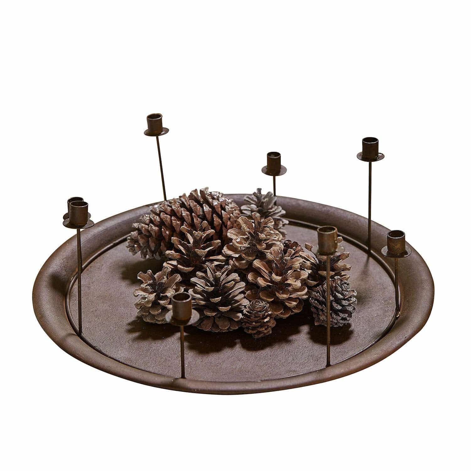 Mirabeau Kerzenständer Kerzentablett Ophéline antikbraun