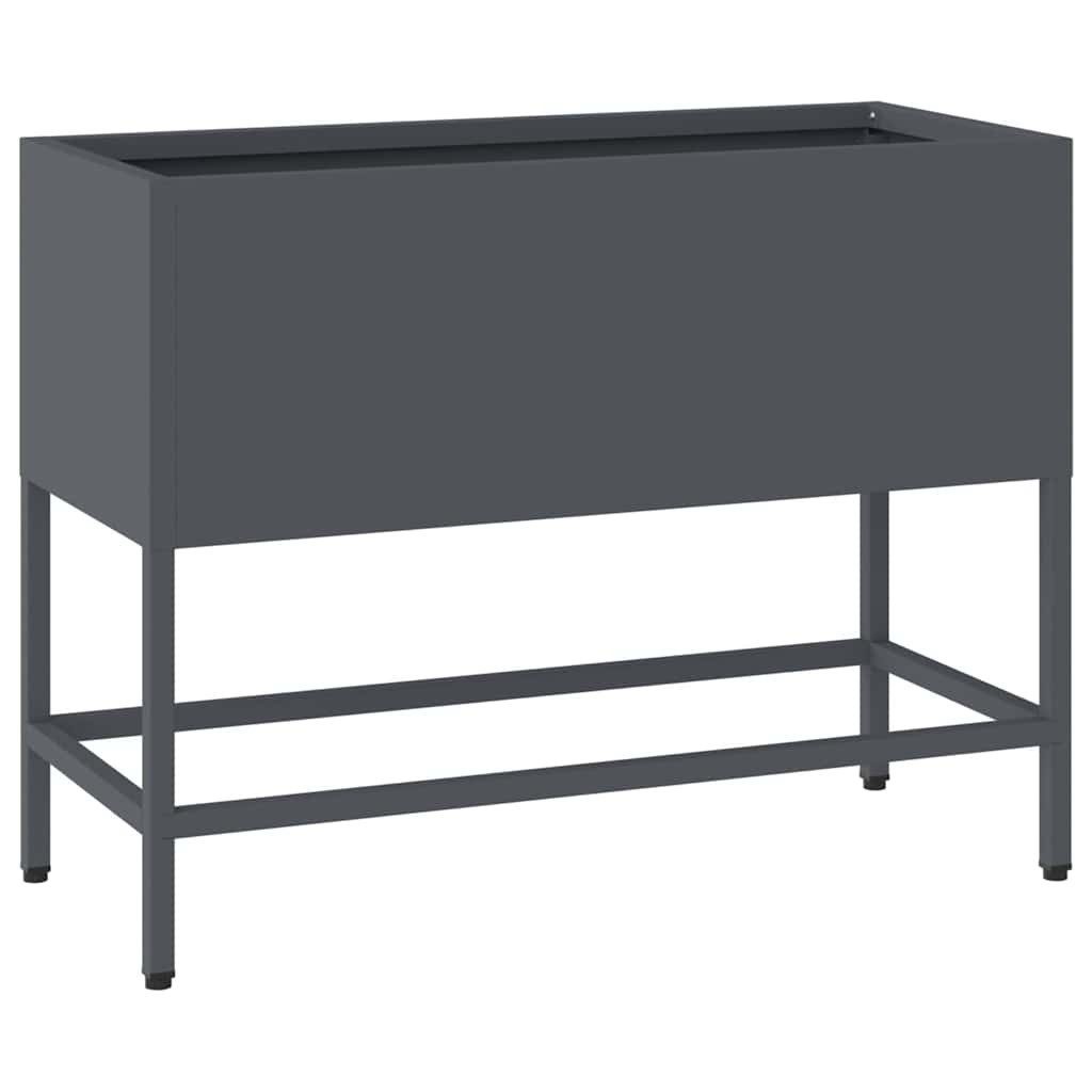 vidaXL Hochbeet Hochbeet Gartenpflanzer Anthrazit 60 x 26 x 45 cm Stahl (1 günstig online kaufen