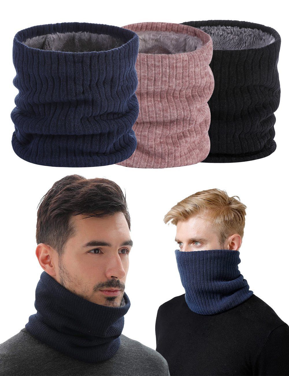 Blusmart Halswärmer Doppellagiger, mit Samt verdickter, warmer Halsärmel, V günstig online kaufen