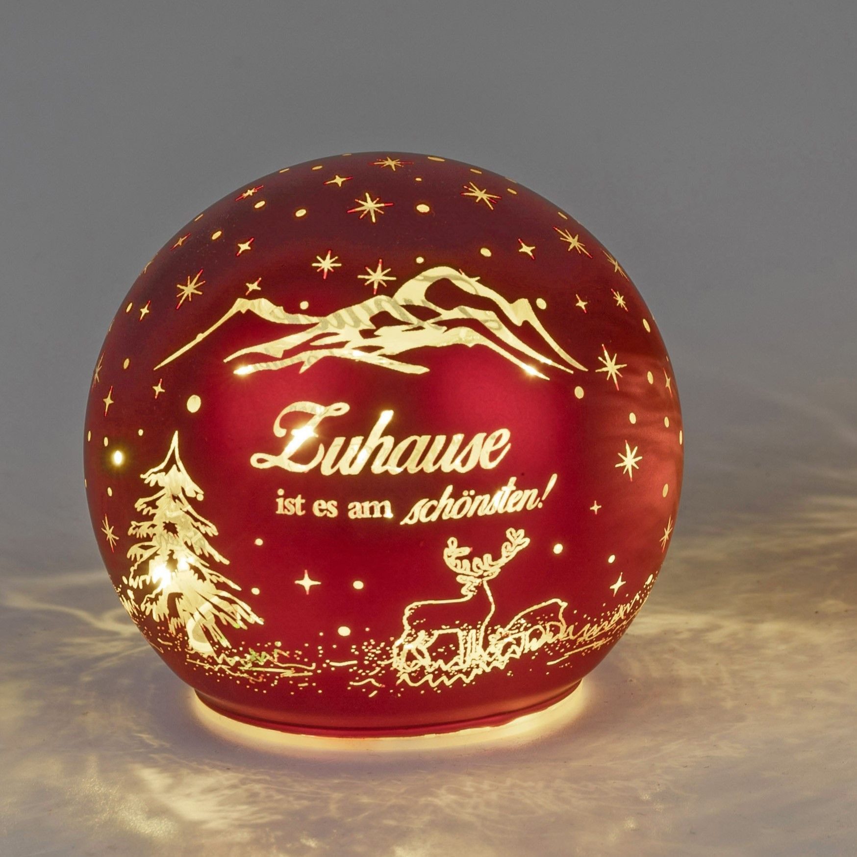 formano Tischleuchte Sprüche, LED, Mit Timerfunktion, Rot, Zuhause, H: cm