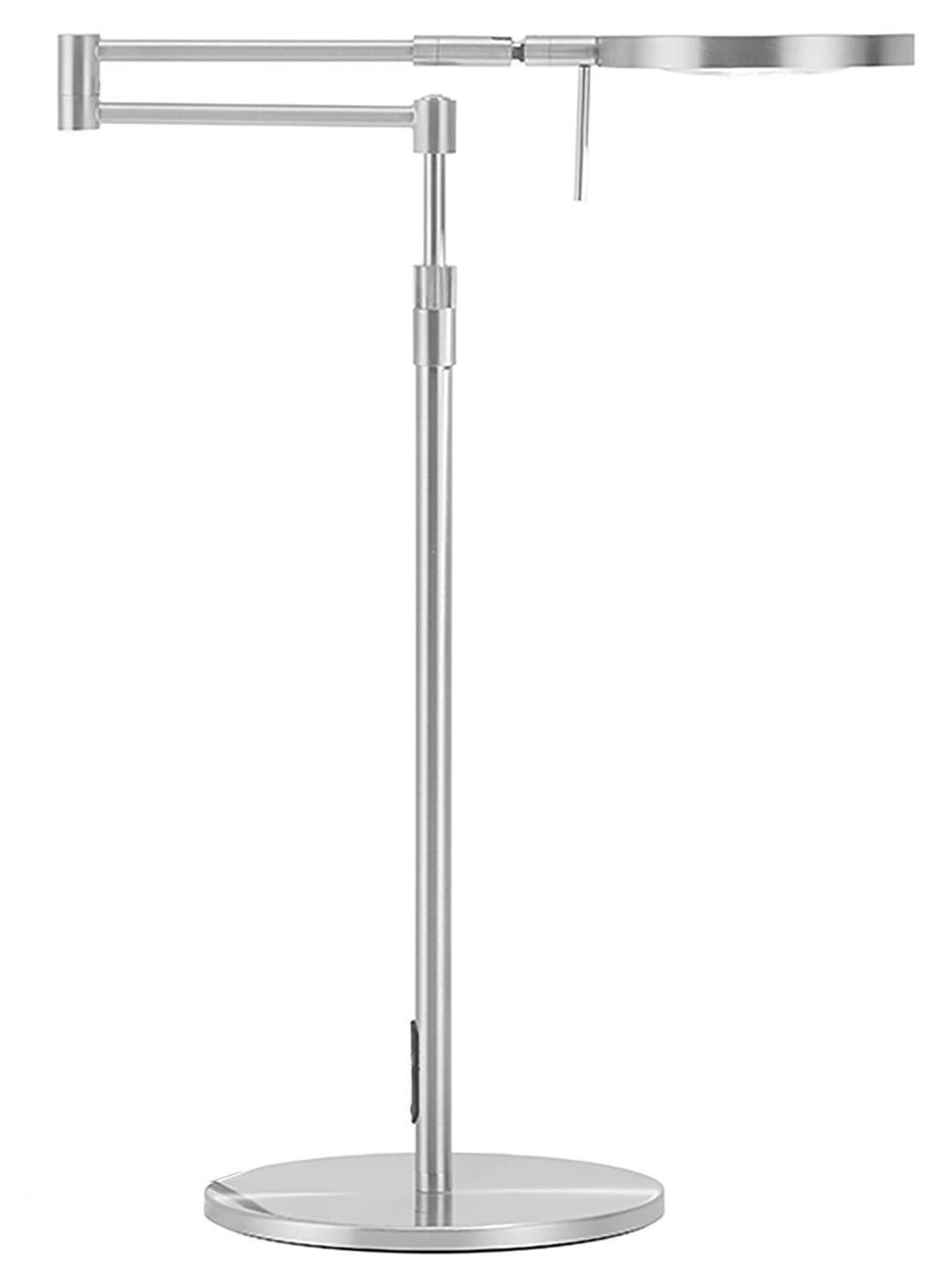 HELL höllisch gutes Licht LED Tischleuchte STANCE, Nickelfarben matt, Metall, Dimmfunktion, LED fest integriert, Extra-Warmweiß, Neutralweiß, Kaltweiß, Tageslichtweiß, 3-Stufen Touchdimmer, H 64 cm