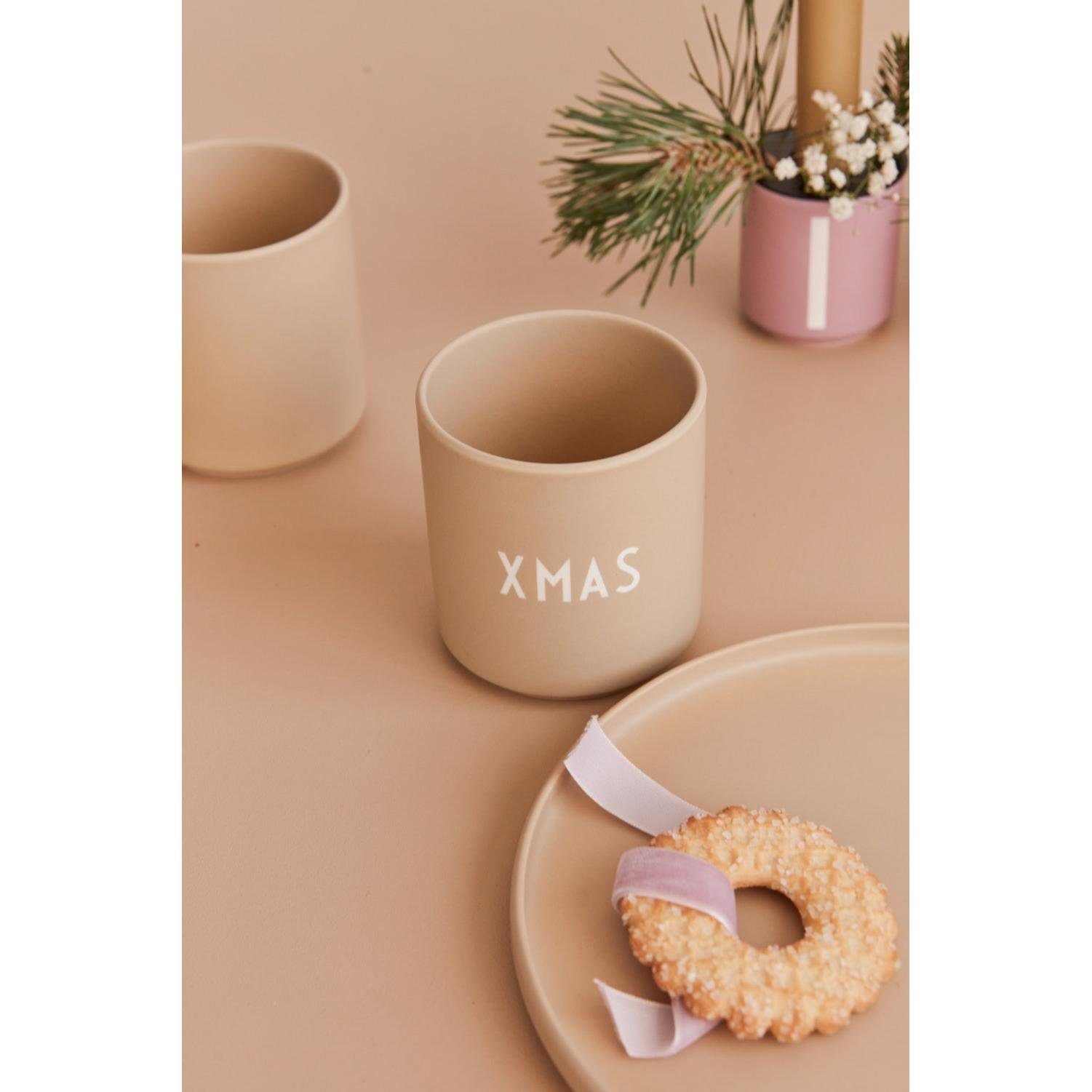 Beige Christmas Design Tasse Letters Favourite Becher Cup