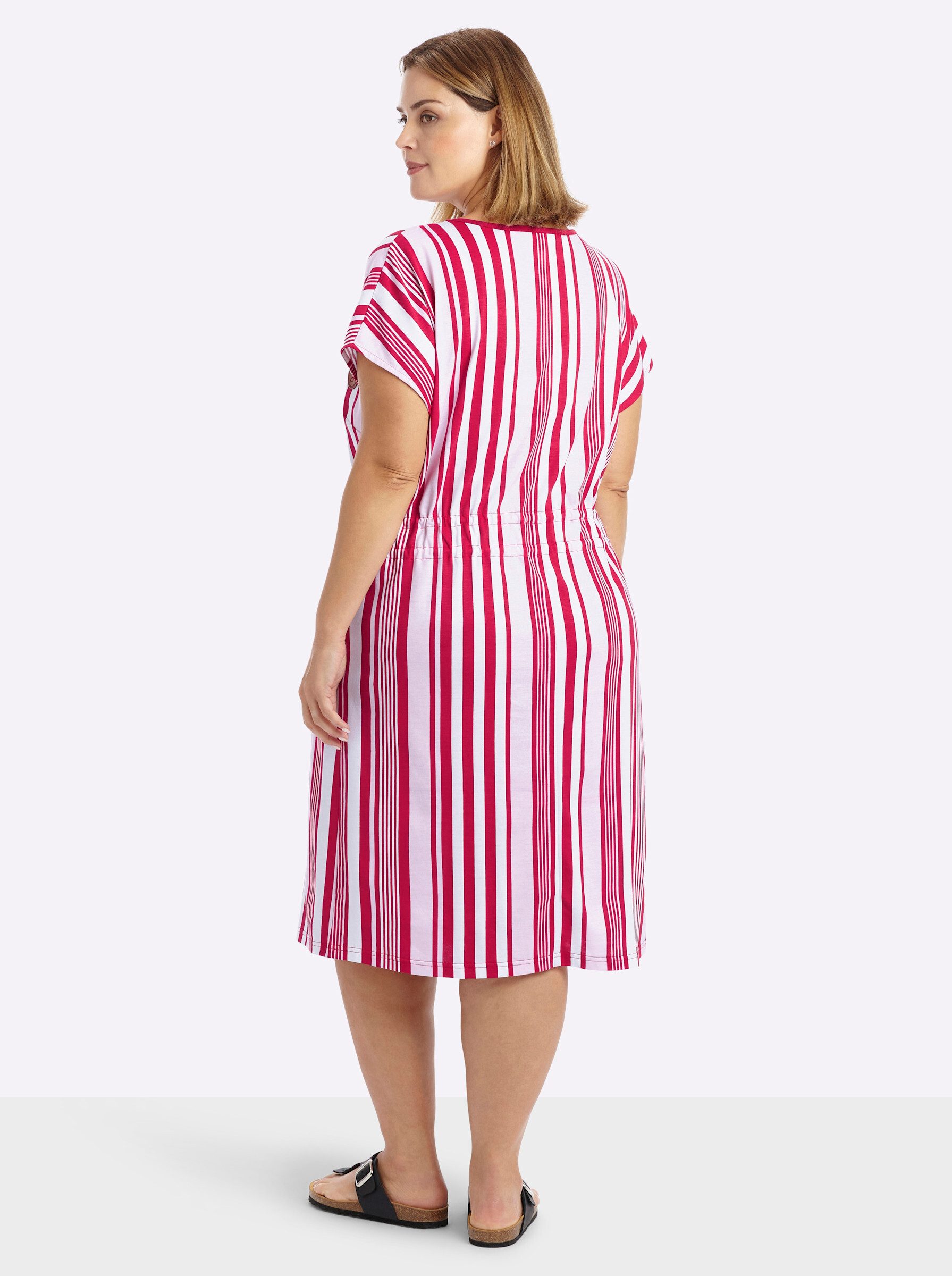 Sheego Jerseykleid Jersey-Kleid Kurzarm