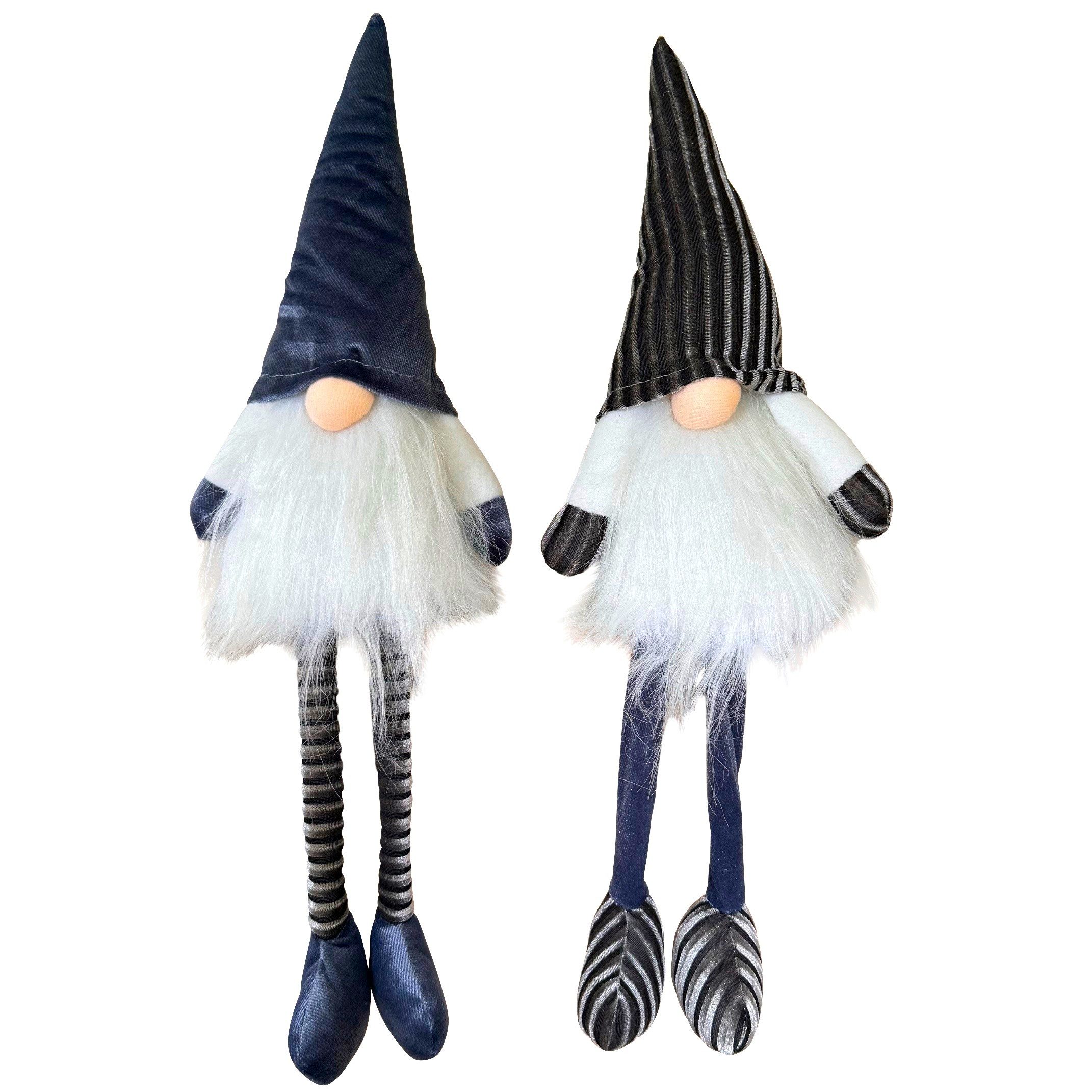 Online-Fuchs Мініатюрні фігурки 2 süße Weihnachtswichtel Фігурки mit samtiger Zipfelmütze (Weihnachten, Winter, Deko), Weihnachtsdeko